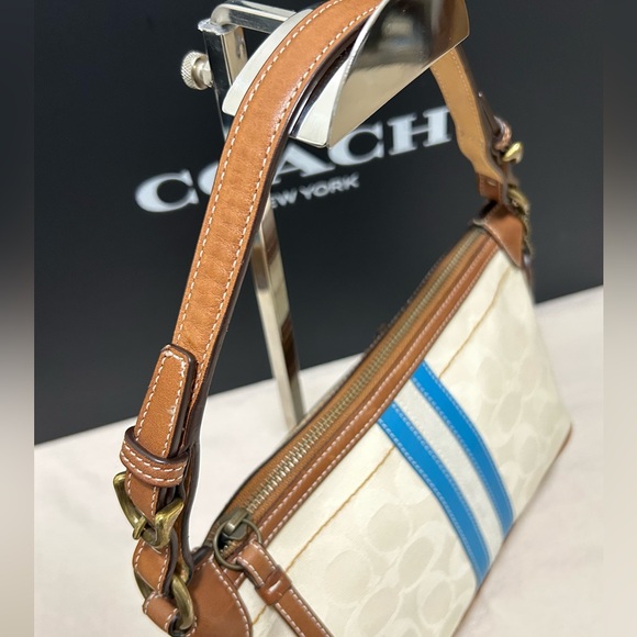COACH Y2K Signature C Jacquard w/Leather Trim Demi Shoulder Bag - Picture 5 of 12